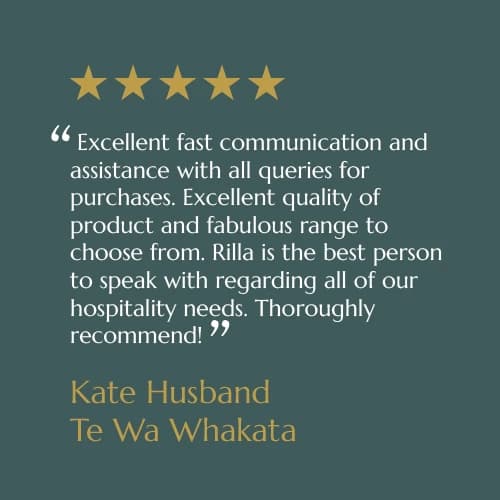 Five-star customer review card from Kate Husband, Te Wa Whakata
