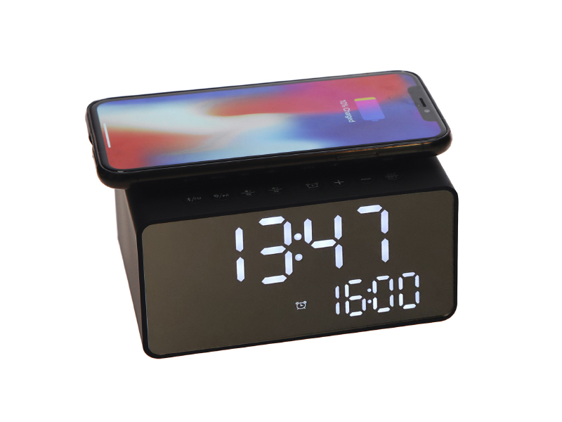 JVD Wave Bluetooth alarm clock with Wireless charging Astro