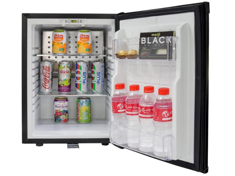 JVD 40L Solid Door Minibar Fridge Black Astro