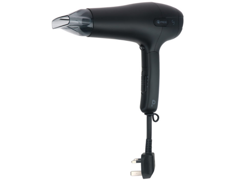 2100W Matt Black JVD Rolleo Foldable Hair Dryer Astro Hospitality